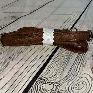 Brown Crossbody Replacement Strap Brass Hardware